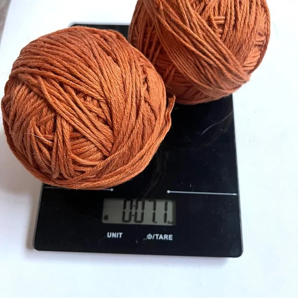 2 Large Burnt Orange Colored Yarn Balls- Prima Cotton. New. - Picture 6 of 9